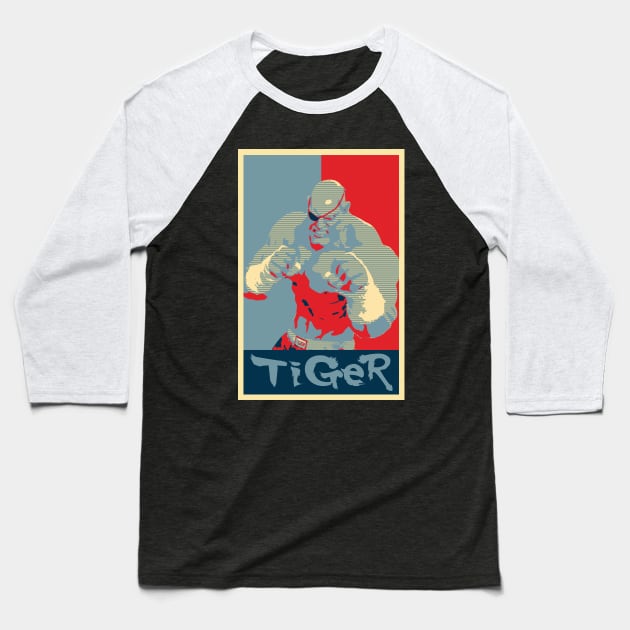 Presidential sagat Baseball T-Shirt by IndiesignTees